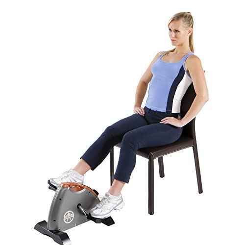 Marcy Under Desk Mini Pedal Leg and Arm Exercise Cycle with Adjustable Magnetic Resistance Physical Therapy Leg Exercisers