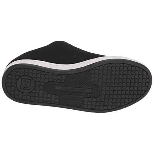 DC Women's Court Graffik Casual Skate Shoe,Black/White Stencil,8