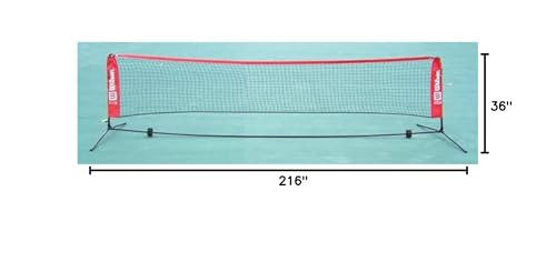 WILSON EZ Tennis Net (18-Feet),Black/Red