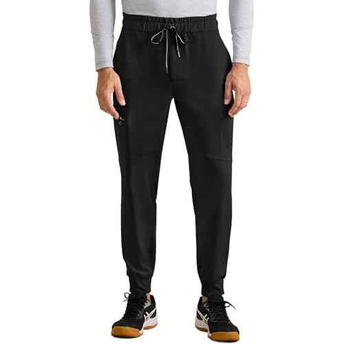 Healing Hands Men's Scrub Pant Nolen Jogger with 6 Pocket, Moisture Wicking, 360¡Æ Stretch & Recycled Fibers 9172