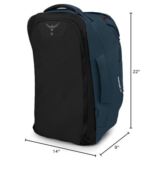 Osprey Farpoint 55L Men's Travel Backpack, Muted Space Blue