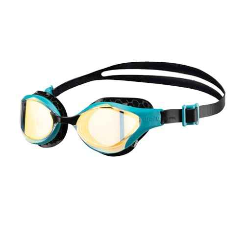 ARENA Unisex Adult Air-Bold Swipe Anti-Fog Training Swim Goggles Men and Women Cushioned Seals Large Fit Wide Lenses