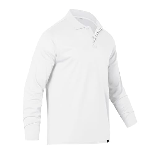 Men's Long Sleeve Polo Shirt Athletic Golf Polo Shirts for Men Quick-Dry Performance Casual Collared Shirts