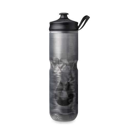 HydraPak | Polar Bottle - Polar Sport Insulated Water Bottle - BPA-Free, Sport & Bike Squeeze Bottle with Handle (Pulse Black, 700ml / 24oz)