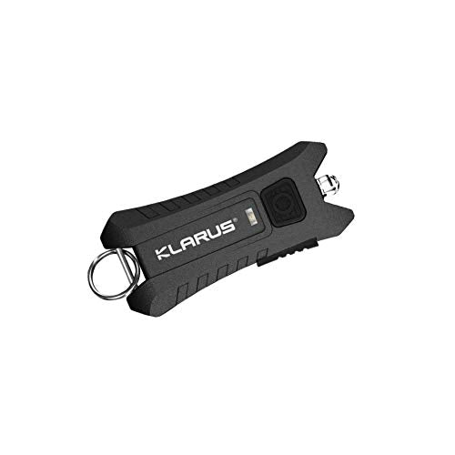 Mini LED Keychain Flashlight - Rechargeable, 40 Lumens, Black
