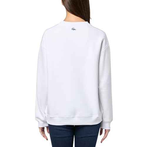 Lacoste Women's Oversized Brushed Fleece Crew Neck Sweatshirt