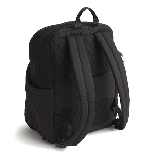 Vera Bradley Women's Premium Cotton Large Bancroft Backpack, Moonless Night, One Size