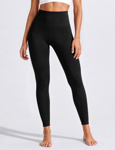 Bluemaple High Waisted Tummy Control Leggings for Women No Pocket Large-X-Large Black