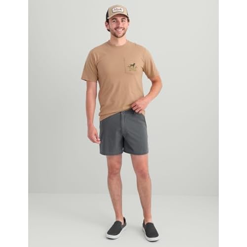HUK Men's Next Level Camp 6" Performance Fishing Shorts, Lightweight, Quick-Dry, Elastic Waistband