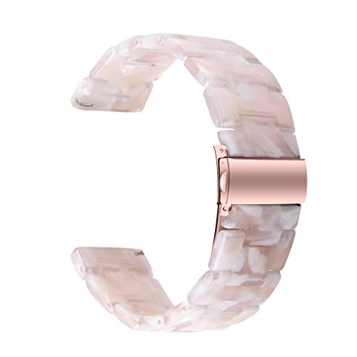 Pink Flower Resin Bracelet Compatible with Skeiwatch & More - Women Replacement Jewelry