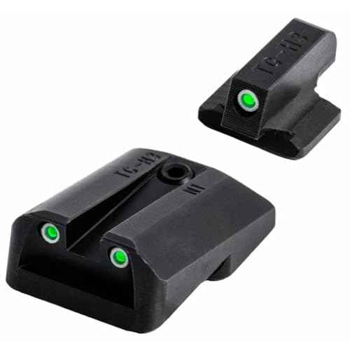 TRUGLO Tritium Pro Handgun Night Sights with Daylight White Dots Night Tritium Dots & White Focus Lock Front Ring Durable Compact Night Sights Compatible with FN Handguns