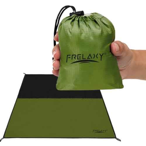 Frelaxy Pocket Picnic Blanket, Waterproof Sandproof Beach Mat, Compact Camping Tarp for Festivals, Hiking, Travel, Outdoor Recreation