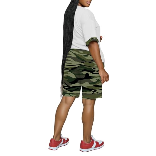 Camouflage Women’s 2 Piece Workout & Casual Set - XX-Large Summer Activewear