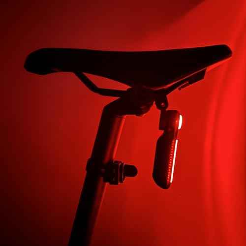 Bike Taillight - 6 Smart Modes Brake+Light+Movement Sensing - 100 Lumens Bicycle Rear Tail Light with Quick Release Brackets Set for Saddle & Seatpost,Tpye-C Rechargeable, IP65 Waterproof