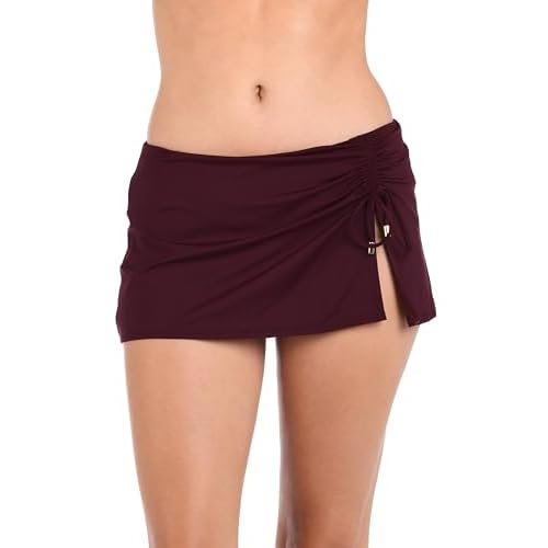 La Blanca Womens Island Goddess Asymmetrical Skirted Swimsuit Bottom