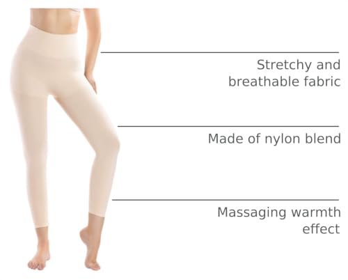 +MD Light Compression Tummy Control Leggings for Women Workout Gym Large Light Nude