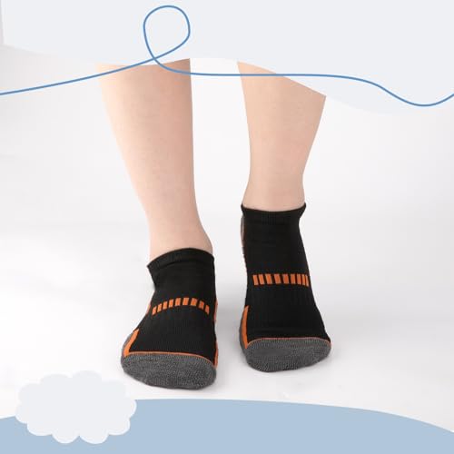 Kids Ankle Socks 12 Pairs - Black, 7-10 Years Old, Low Cut Athletic Socks