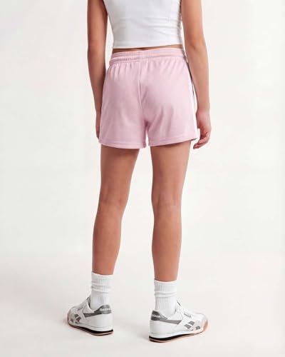 Girls' Mesh Shorts Athletic Basketball Set - Large Solid Black & Colors