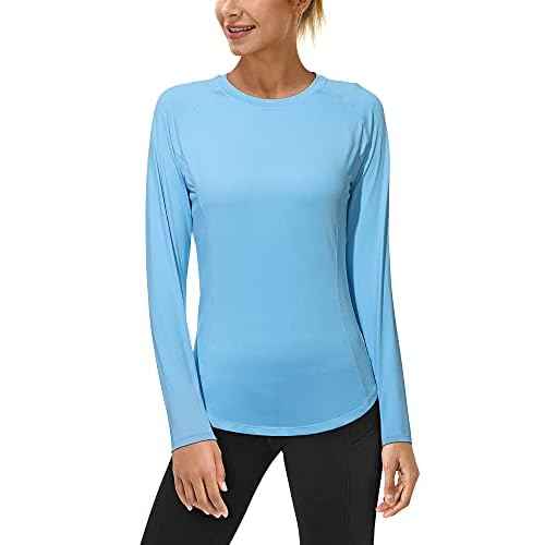 Roadbox Women's Long Sleeve UV Sun Shirts UPF 50+ Workout Swim Rash Guard Tops
