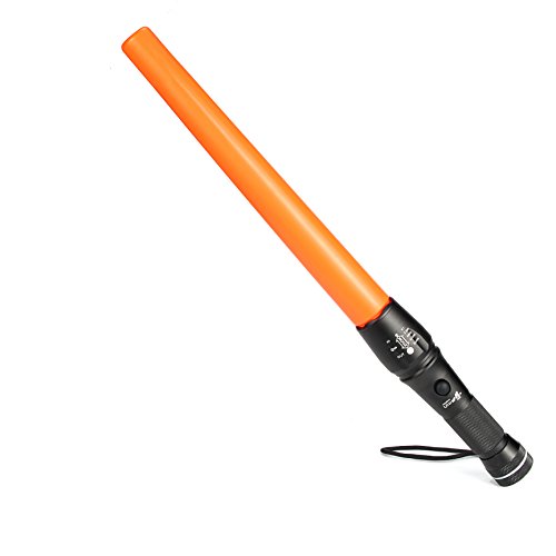 LED Traffic Control Wand Flashlight 16-Inch, 980 Lumens, 5 Modes, Waterproof