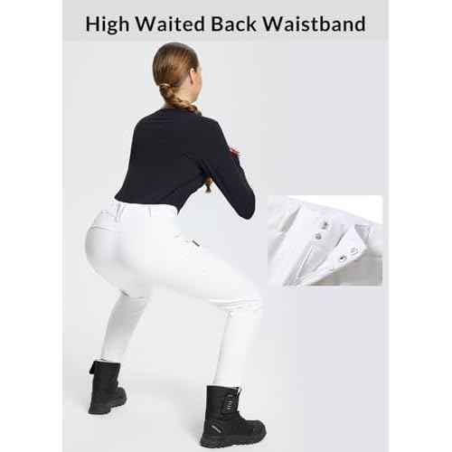baleaf Women's Fleece Lined Snow Ski Pants Waterproof Windproof Softshell Insulated Slim Thermal Pants Zipper Bottom Leg