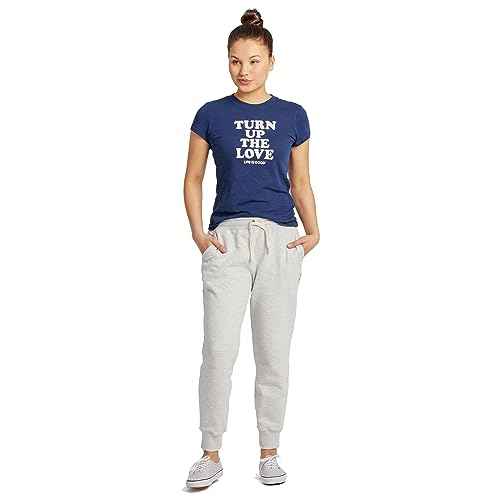 Life is Good. Women's Simply True Fleece Jogger, Light Heather Gray