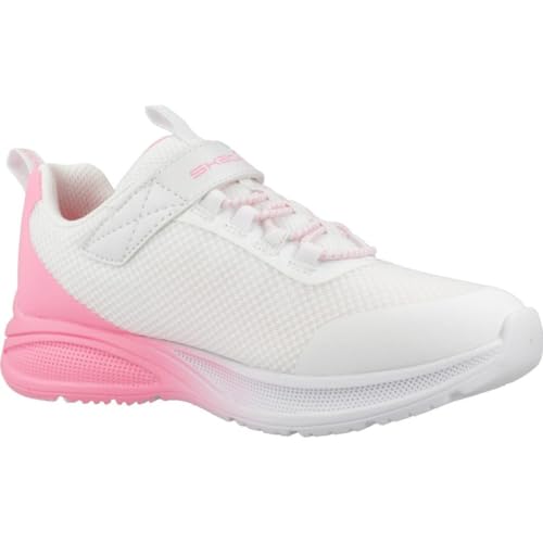 Girls' Skechers Microspec Max Advance Tennis Shoes - White Pink 11 Little Kid