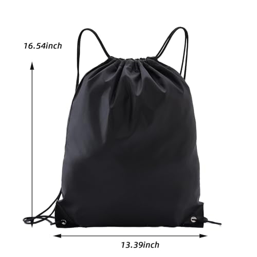 Black Drawstring Backpacks 20 Pack for Parties & Group Events
