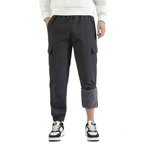 Boys Girls Snow Pants Waterproof Fleece Lined Ski Pants Kids Winter Hiking Pants