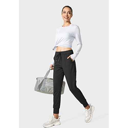 SANTINY Women's Joggers Pants Pockets Drawstring Running Sweatpants for Women Lounge Workout Jogging