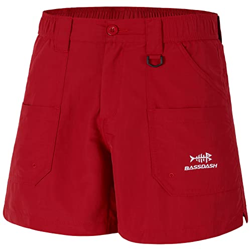 Youth 5-Inch Water-Resistant Cargo Shorts with Pockets - Large Chili Red