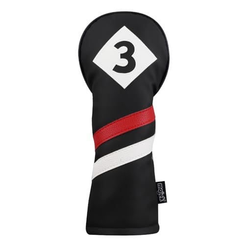Vintage Leather Golf Headcover for Fairway Wood - Classic Retro Style