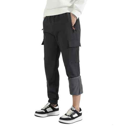 Boys Girls Snow Pants Waterproof Fleece Lined Ski Pants Kids Winter Hiking Pants