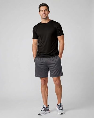 Men's Mesh Short Sleeve T Shirts 5 Pack - Athletic Workout & Running Tees, XL