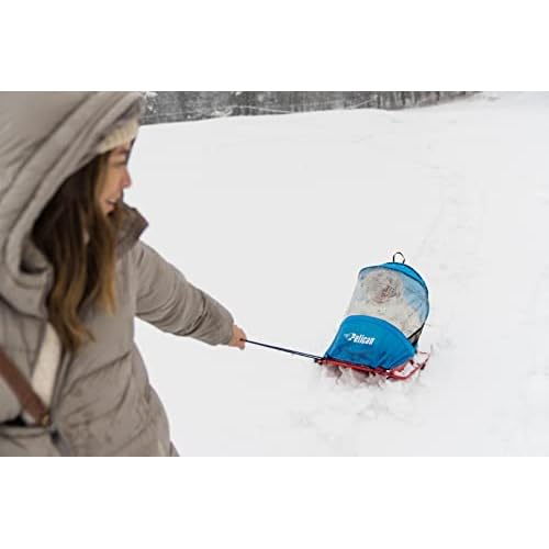 Pelican Baby Sled Deluxe with Weather Shield - Toddler Sled for Snow, Durable for Winter Sledding - Ages up to 24 Months
