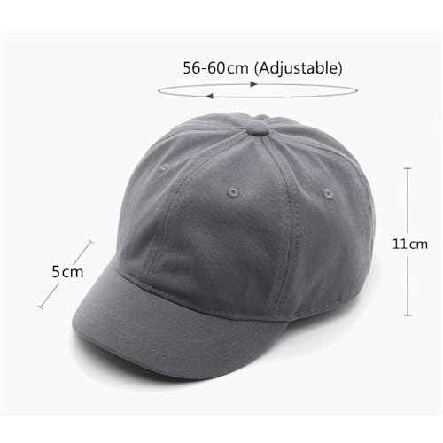 Short Brim Unconstructed Soft Cotton Plain Baseball Cap Adjustable Washed Low Profile Dad Hat for Men Women
