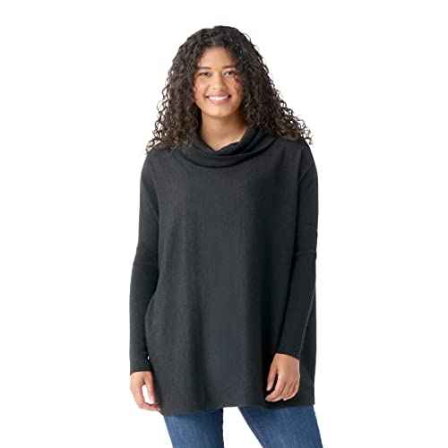 Smartwool Edgewood Poncho Sweater Charcoal Heather MD