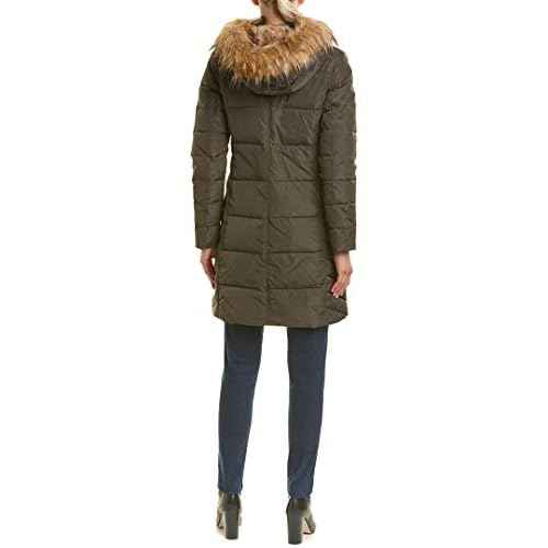 Cole Haan Women's Taffeta Quilted Down Coat with Hood