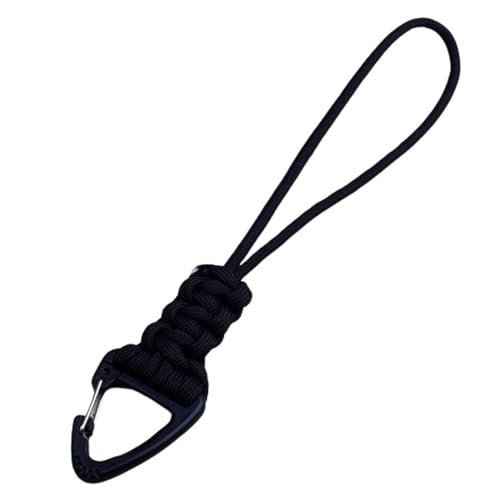 3 Pack Paracord Keychain Lanyard Triangle Buckle Lock Clip Hook Strap Clasp Parachute Rope Hanging Carabiner for Outdoor Survival Tactical Camping Backpack Fishing