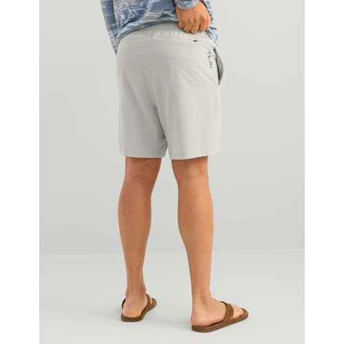 HUK Mens Leeward Short, 7" Inseam, Quick Dry Moisture Transport Breathable Shorts with Sun Protection