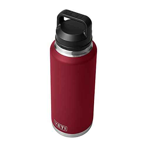 YETI Rambler 46 oz Bottle, Leakproof, Vacuum Insulated, Stainless Steel with Chug Cap, Harvest Red
