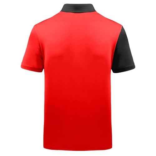 SCODI Mens Golf Shirt Moisture Wicking Performance Sport Short Sleeve Print Golf Polo Shirts for Men