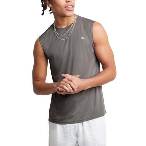 Champion Men's Muscle Tank Top - Stone Gray XX-Large Sleeveless T-Shirt