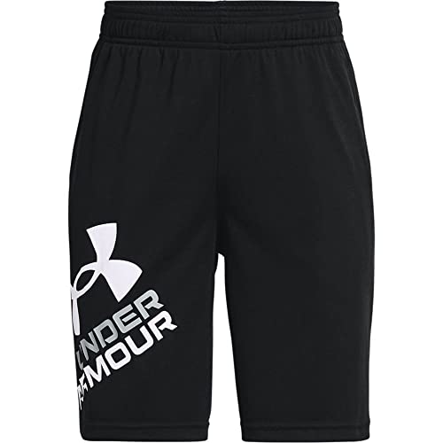 Under Armour Boys' Prototype 2.0 Logo Shorts - Small Black and White