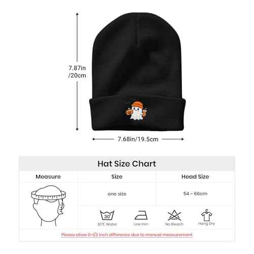 Cute Frog Skeleton Embroidered Beanie Knit Hat for Men Women, Halloween Goth Graphic Winter Black Skull Cap
