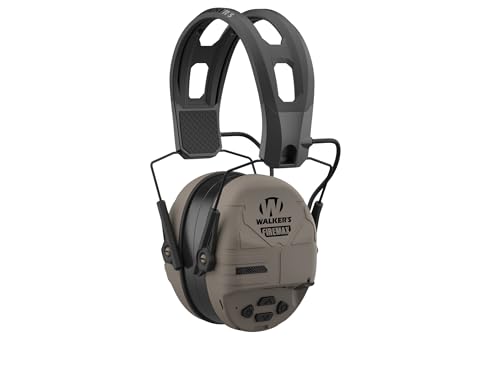 Walker's Firemax Rechargeable Electronic Ear Muffs Flat Dark Earth with Walkie Talkie 2 Pack