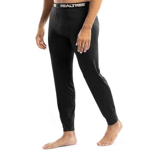 Realtree Mens Polyester Performance Baselayer Thermal Underwear Long Johns Bottom