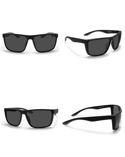 XXL Large Polarized Sports Sunglasses for Big Heads Men Black Grey Variation
