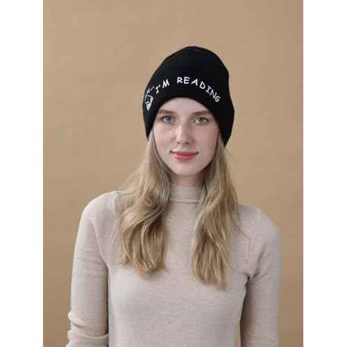 Book Lovers Gifts Hat Beanie for Women Men Reading Embroidered for Readers Bookish Book Club Librarians Bookworms Stuffers