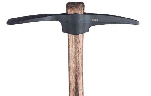 CRKT Chogan Mattock Outdoor Axe - Durable Carbon Steel & Hickory Handle
